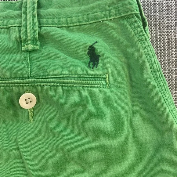 Polo Ralph Lauren Men's 32 Green Chino Shorts Relaxed Fit Cotton Classic Polo - Picture 14 of 15